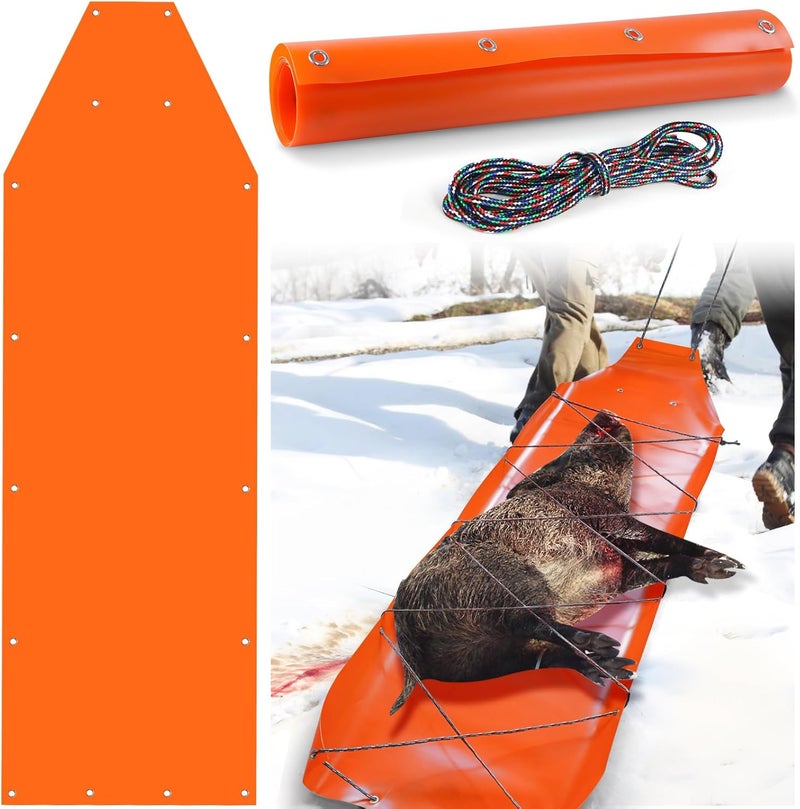 DIFEDO Deer Drag Sleds All-Purpose Utility Sled for Effortless Hauling of Ice Fishing Supplies, Firewood, Duck Hunting Gear, Fishing Equipment, and More - Image 1